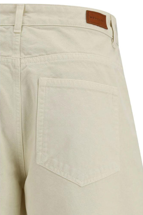 Moncler Beige Cotton Casual Pants by Moncler
