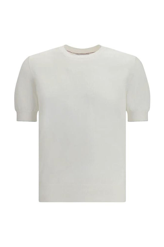 Brunello Cucinelli Cucinelli Weißes Baumwoll-T-Shirt by Brunello Cucinelli Cucinelli