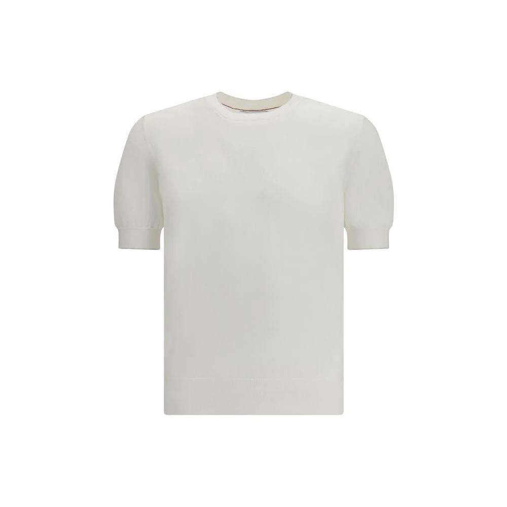 Brunello Cucinelli Cucinelli Weißes Baumwoll-T-Shirt by Brunello Cucinelli Cucinelli