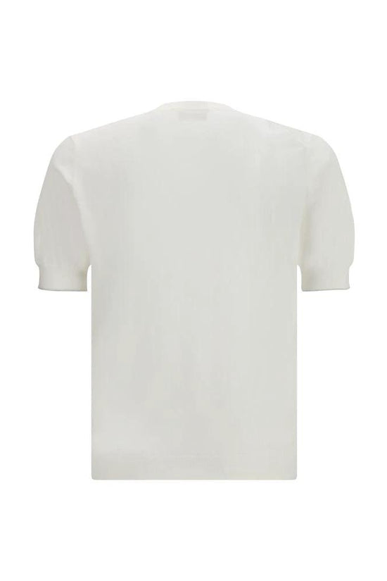 Brunello Cucinelli Weißes Baumwoll-T-Shirt by Brunello Cucinelli