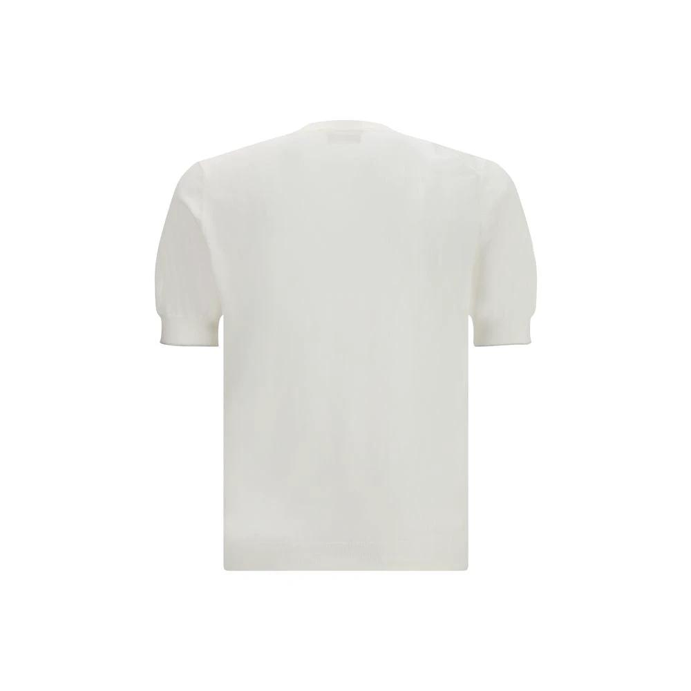Brunello Cucinelli Weißes Baumwoll-T-Shirt by Brunello Cucinelli