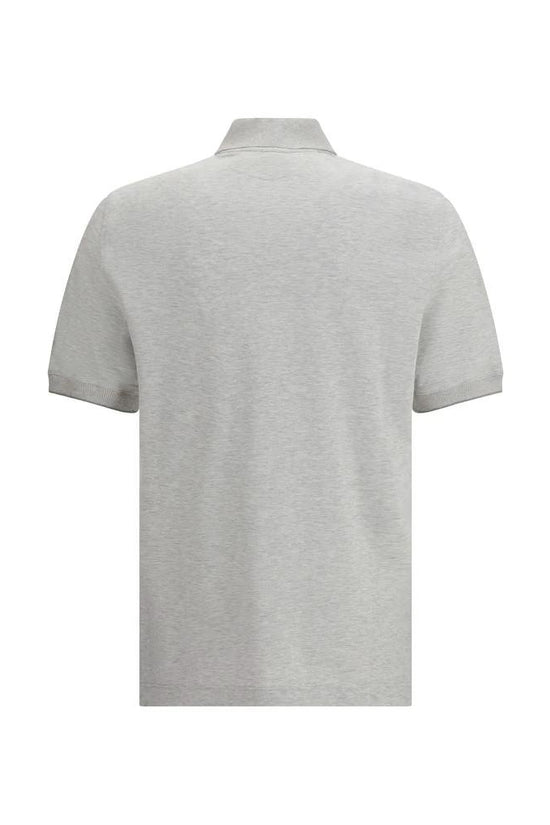 Brunello Cucinelli Graues Poloshirt aus Baumwolle by Brunello Cucinelli