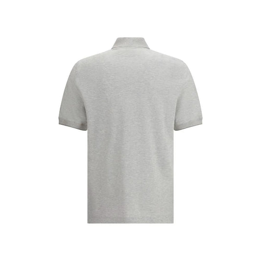 Brunello Cucinelli Graues Poloshirt aus Baumwolle by Brunello Cucinelli