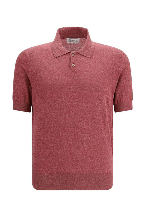 Brunello Cucinelli Mehrfarbiges Poloshirt aus Leinen by Brunello Cucinelli
