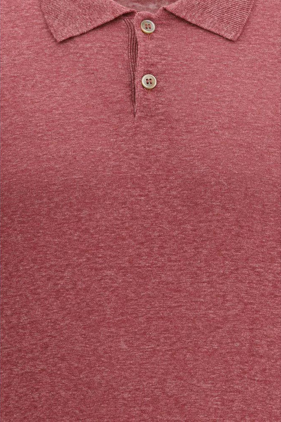 Brunello Cucinelli Mehrfarbiges Poloshirt aus Leinen by Brunello Cucinelli