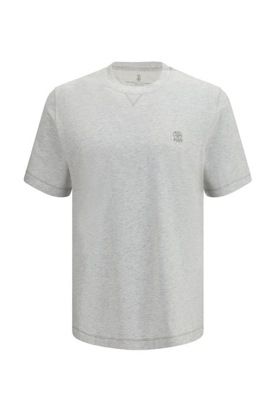 Brunello Cucinelli Cucinelli Graues Baumwoll-T-Shirt by Brunello Cucinelli Cucinelli