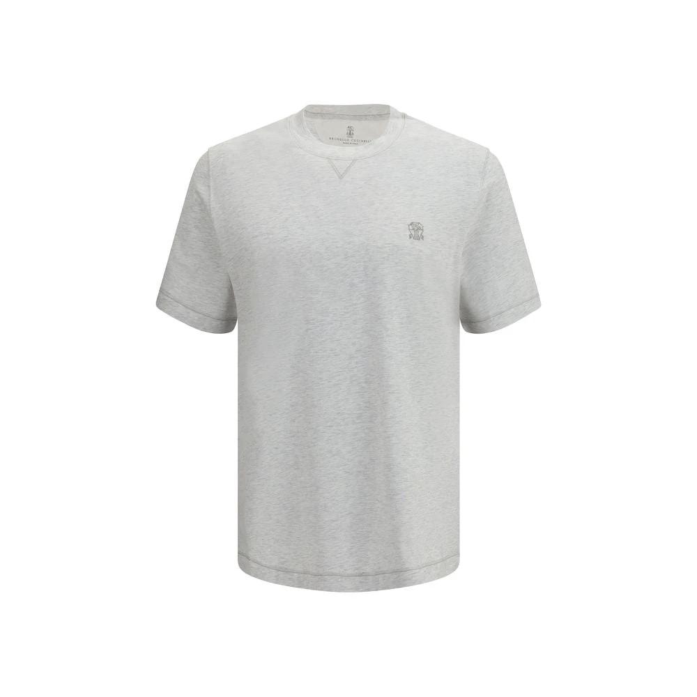 Brunello Cucinelli Cucinelli Graues Baumwoll-T-Shirt by Brunello Cucinelli Cucinelli