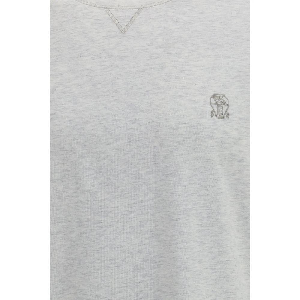 Brunello Cucinelli Graues Baumwoll-T-Shirt by Brunello Cucinelli