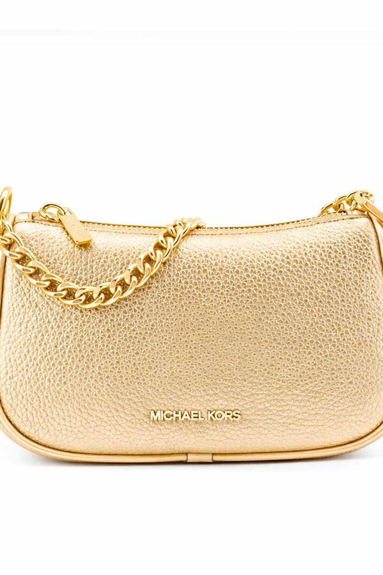 Michael Kors Goldfarbene Leder Schultertasche by Michael Kors