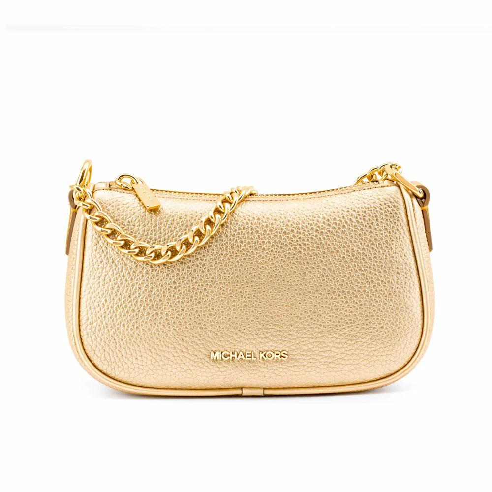 Michael Kors Goldfarbene Leder Schultertasche by Michael Kors