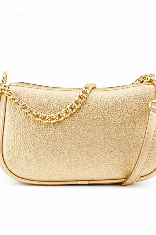 Michael Kors Goldfarbene Leder Schultertasche by Michael Kors