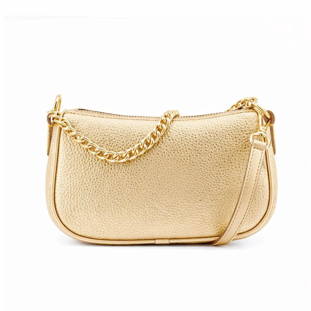 Michael Kors Goldfarbene Leder Schultertasche by Michael Kors