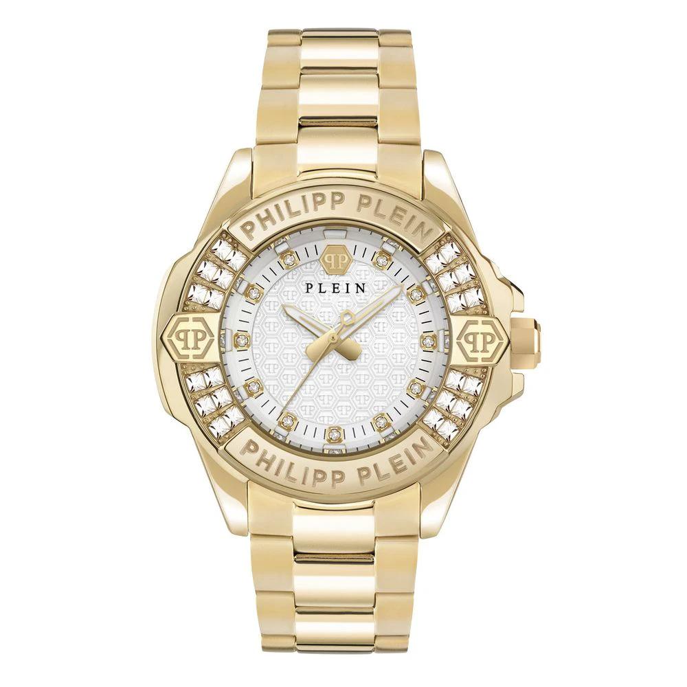 Philipp Plein Goldfarbene Edelstahl-Dresswatch by Philipp Plein