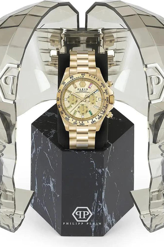 Philipp Plein Goldfarbene Edelstahl-Dresswatch by Philipp Plein