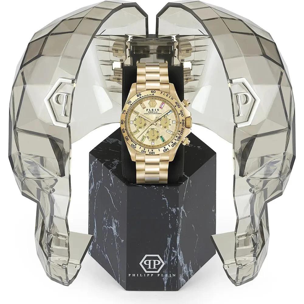 Philipp Plein Goldfarbene Edelstahl-Dresswatch by Philipp Plein