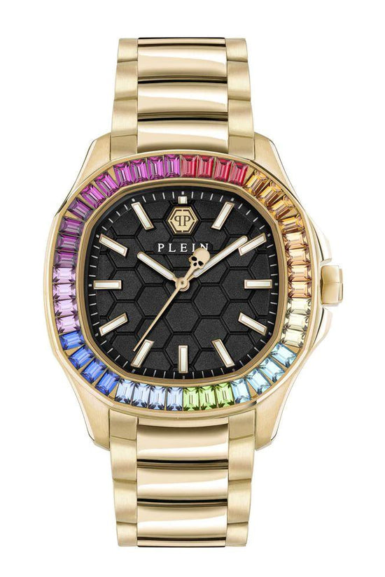 Philipp Plein Goldfarbene Edelstahl-Dresswatch by Philipp Plein