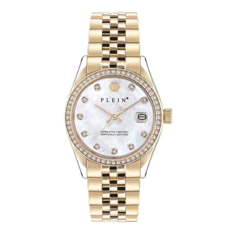 Philipp Plein Goldfarbene Edelstahl-Dresswatch by Philipp Plein