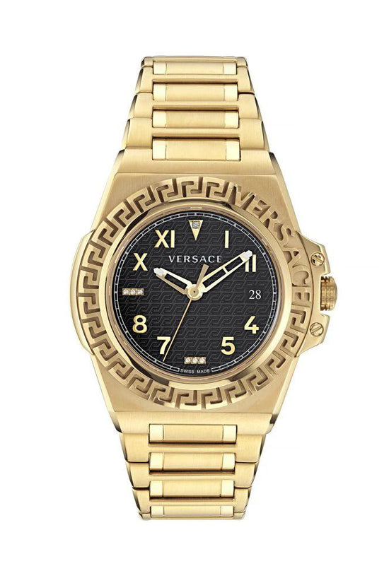 Versace Goldfarbene Edelstahl-Dresswatch by Versace