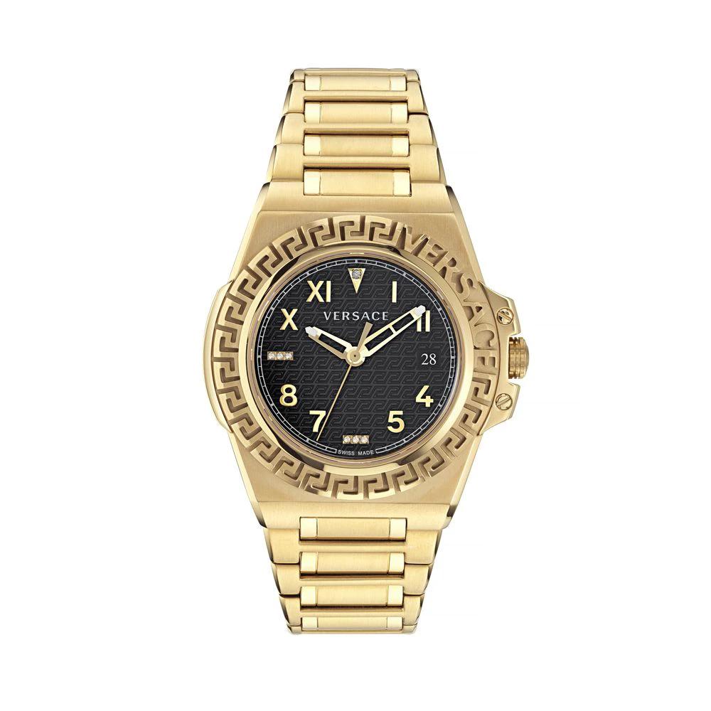 Versace Goldfarbene Edelstahl-Dresswatch by Versace