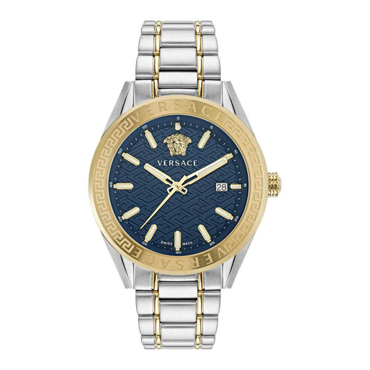 Versace Graue Edelstahl-Dresswatch by Versace