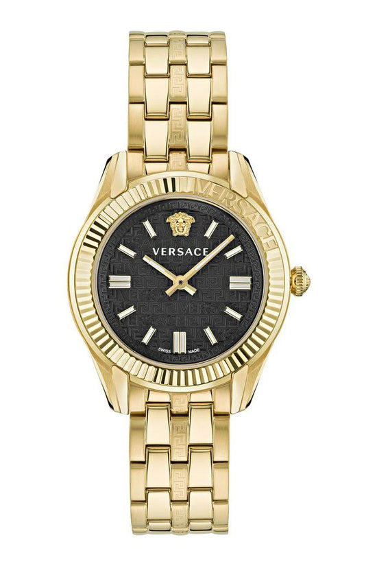 Versace Goldfarbene Edelstahl-Dresswatch by Versace