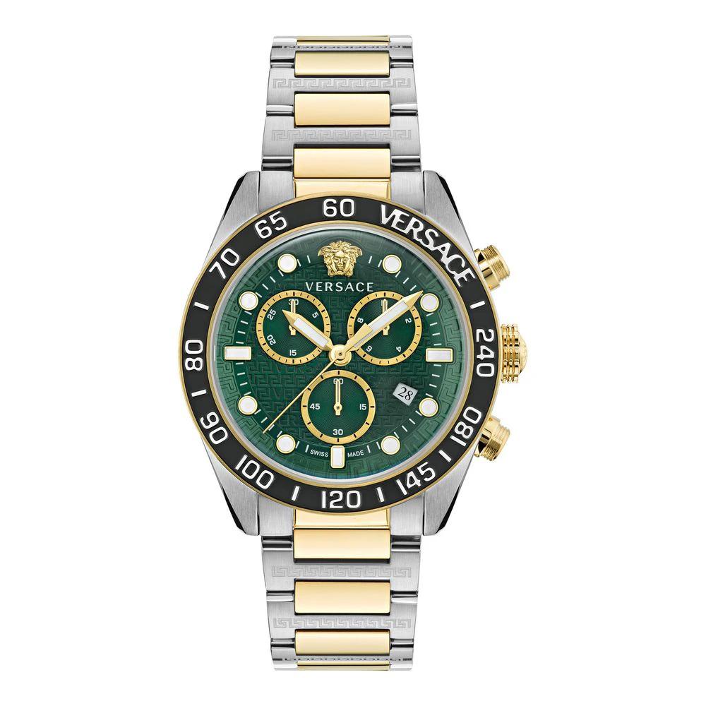 Versace Graue Edelstahl-Kleideruhr by Versace