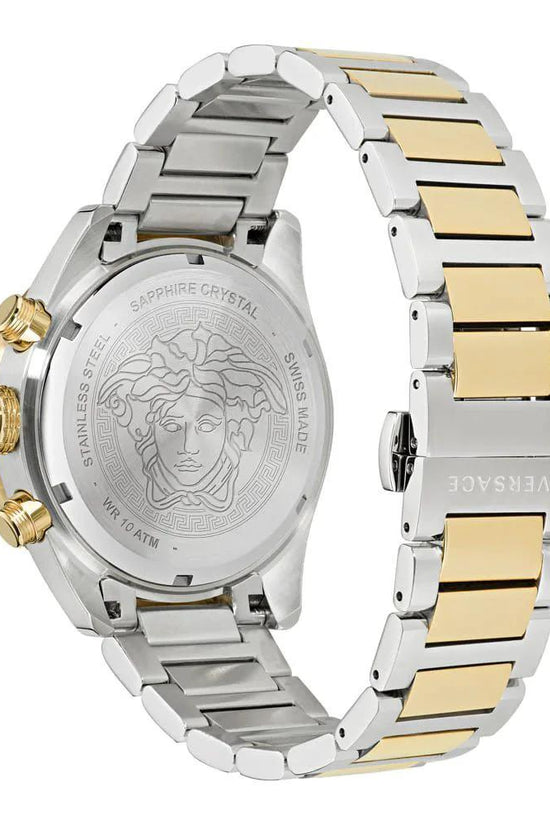 Versace Graue Edelstahl-Kleideruhr by Versace