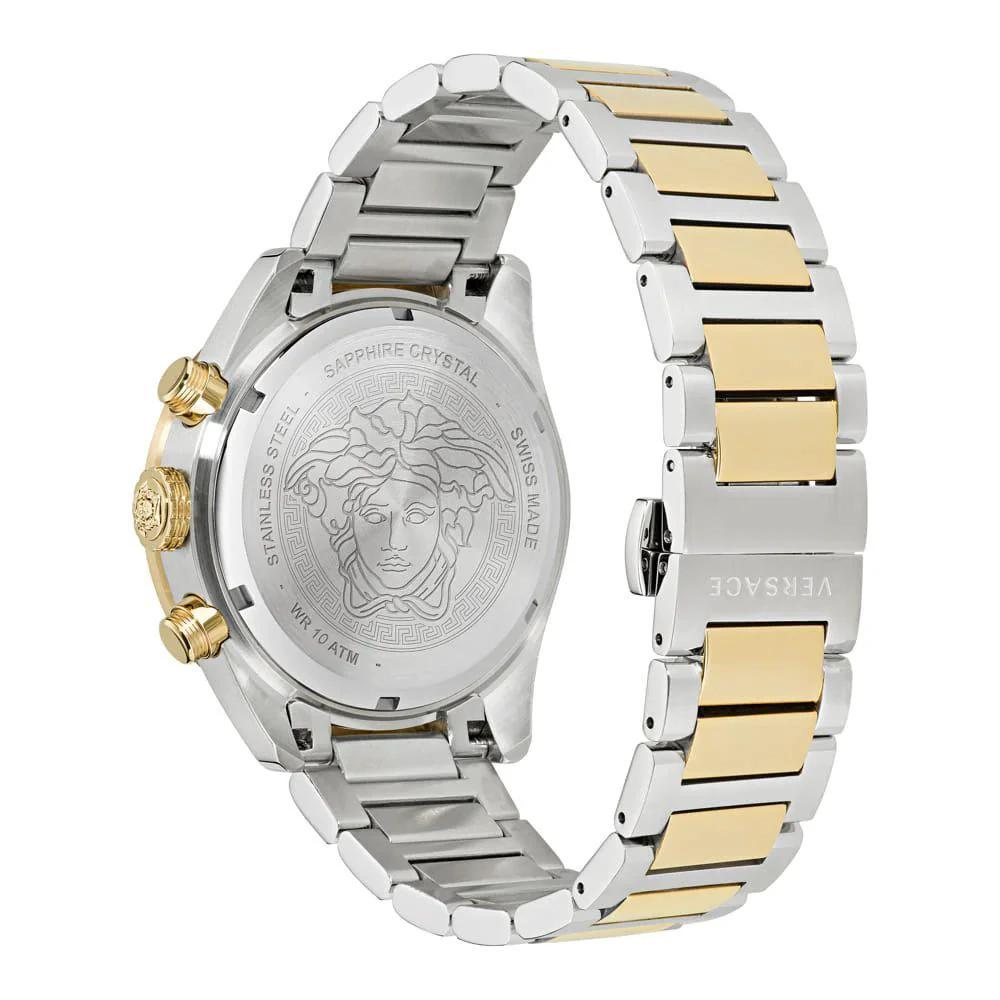 Versace Graue Edelstahl-Kleideruhr by Versace