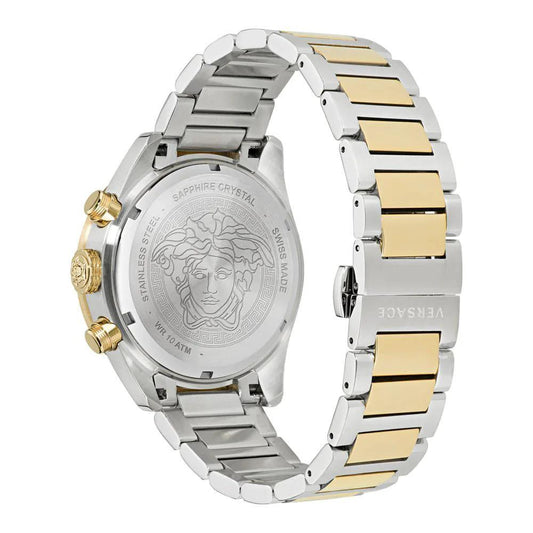 Versace Graue Edelstahl-Kleideruhr by Versace