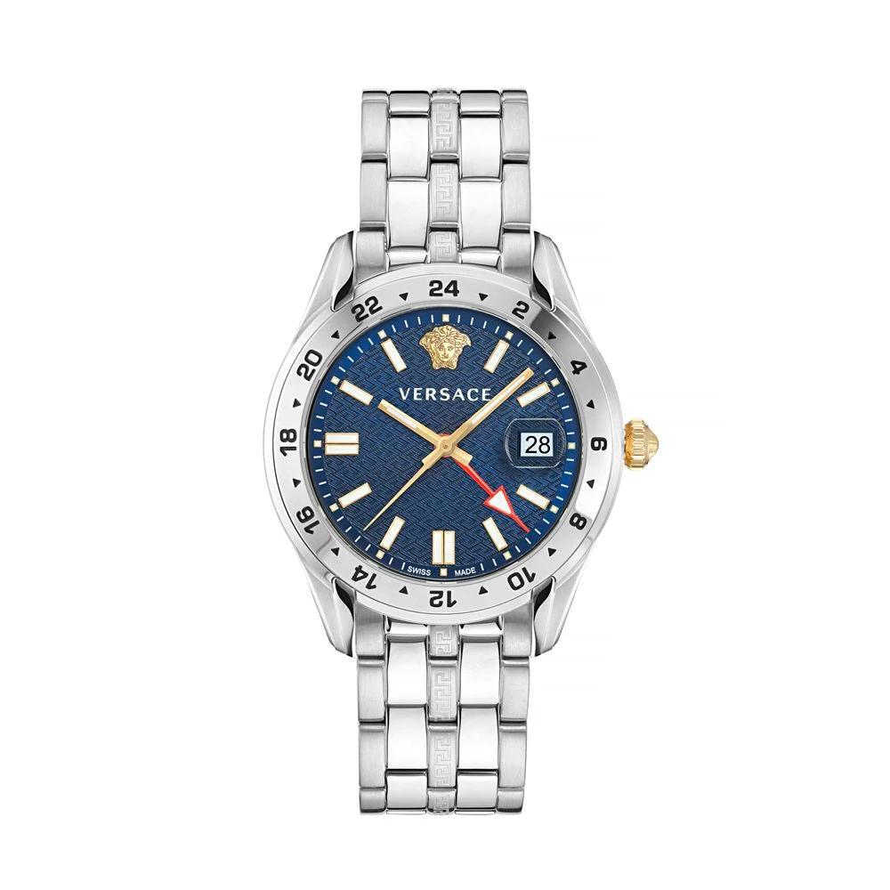 Versace Graue Edelstahl-Kleideruhr by Versace