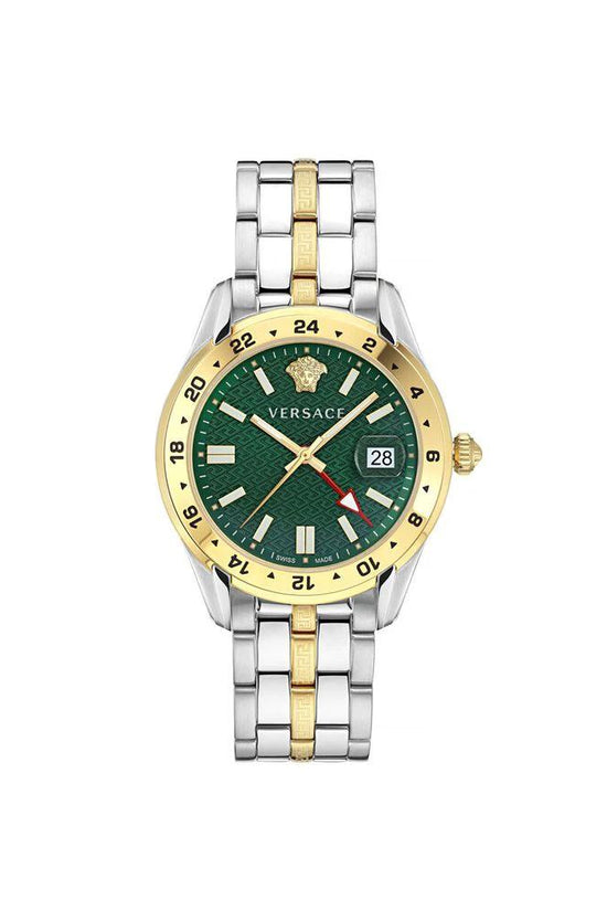 Versace Graue Edelstahl-Kleideruhr by Versace
