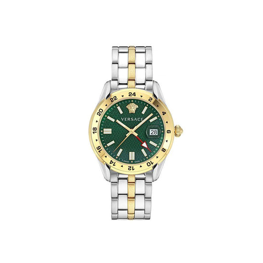 Versace Graue Edelstahl-Kleideruhr by Versace