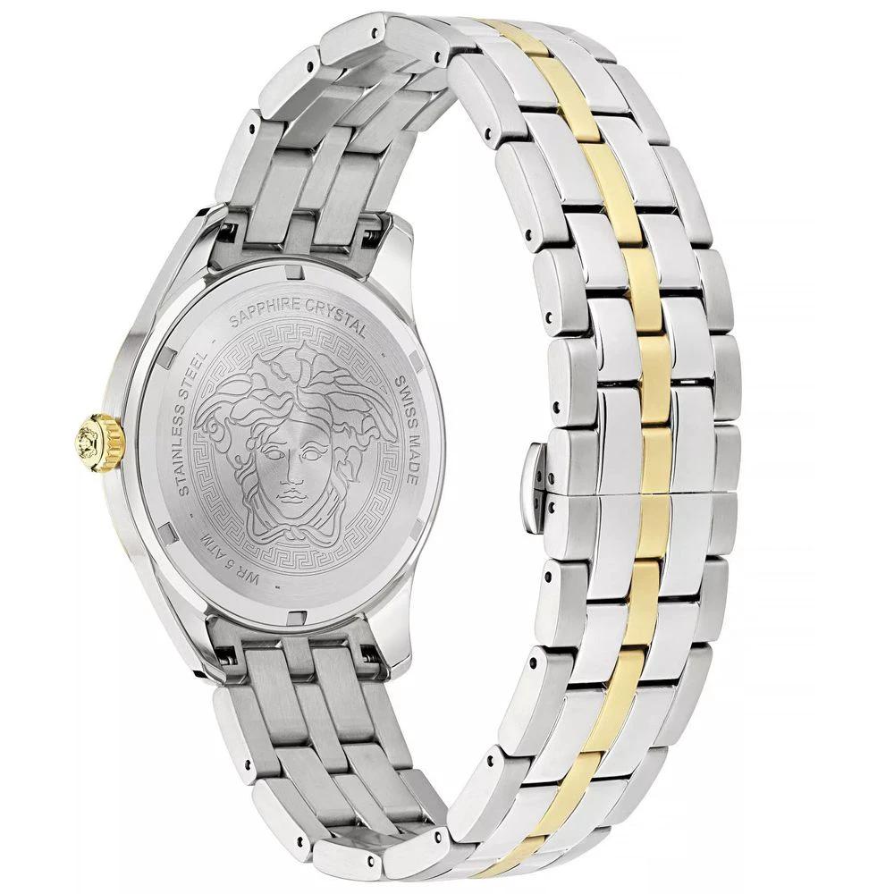 Versace Graue Edelstahl-Kleideruhr by Versace