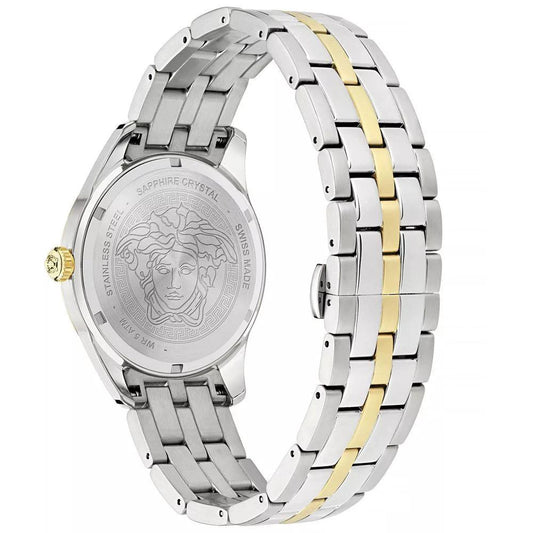 Versace Graue Edelstahl-Kleideruhr by Versace