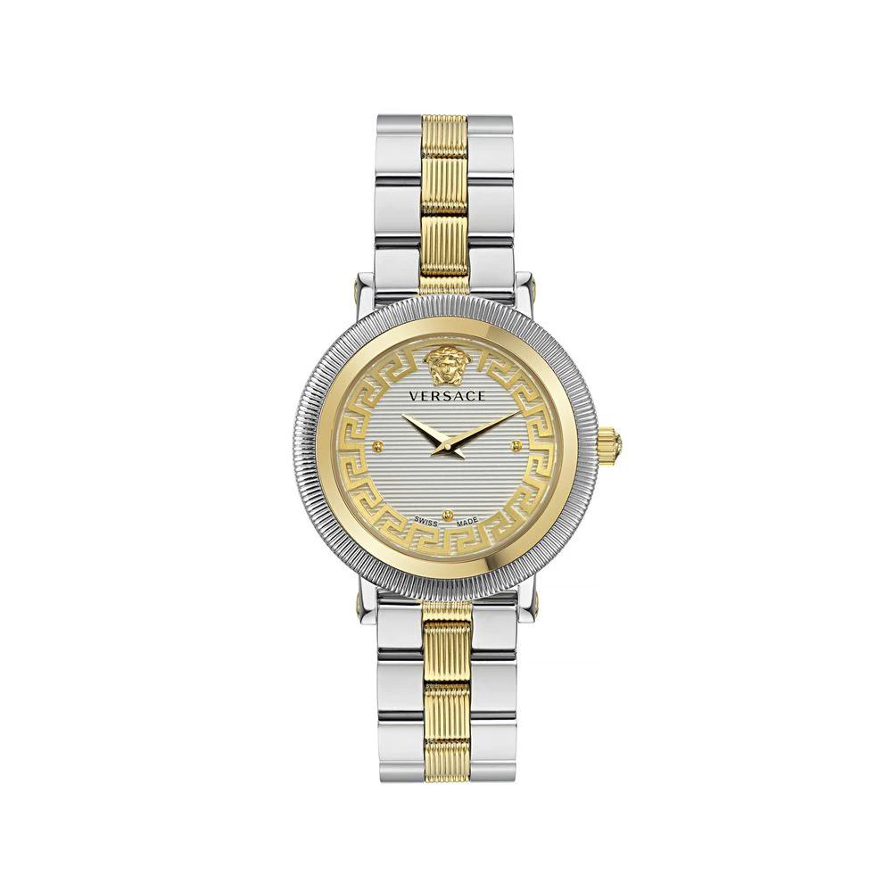 Versace Graue Edelstahl-Kleideruhr by Versace