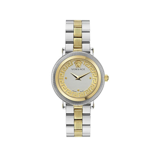 Versace Graue Edelstahl-Kleideruhr by Versace