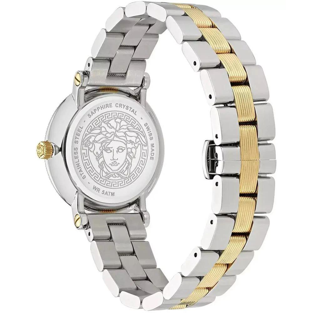 Versace Graue Edelstahl-Kleideruhr by Versace