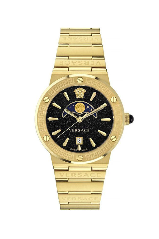 Versace Goldfarbene Edelstahl-Dresswatch by Versace