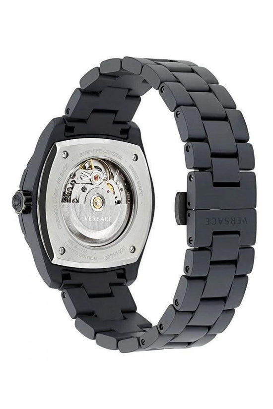 Versace Schwarze Keramik-Dresswatch by Versace