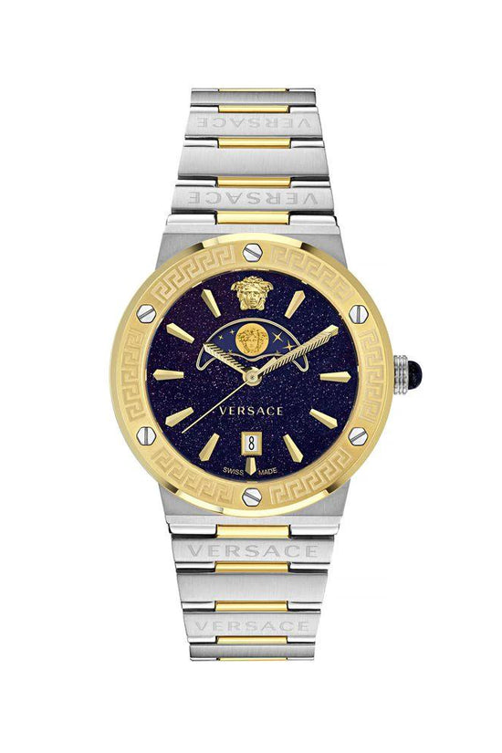 Versace Graue Edelstahl-Kleideruhr by Versace