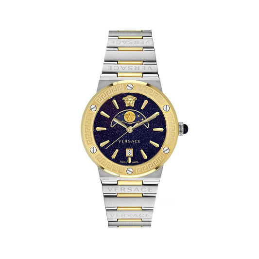 Versace Graue Edelstahl-Kleideruhr by Versace