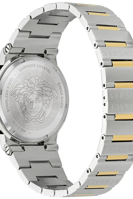 Versace Graue Edelstahl-Kleideruhr by Versace