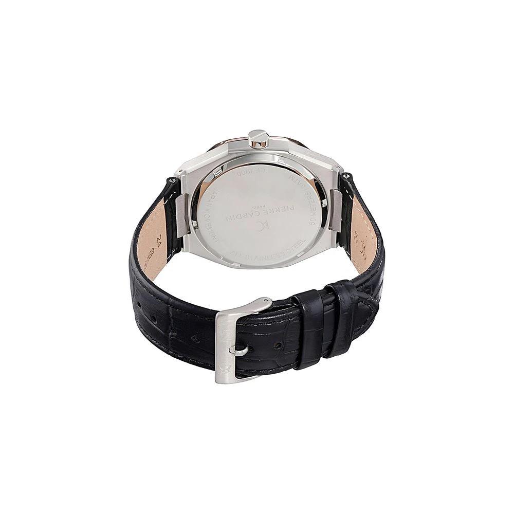 Pierre Cardin Schwarze Lederkleideruhr by Pierre Cardin
