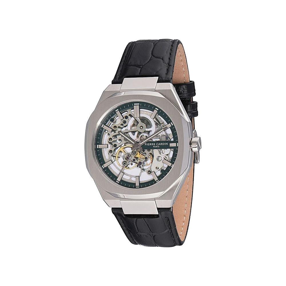 Pierre Cardin Schwarzes Lederarmbanduhr by Pierre Cardin