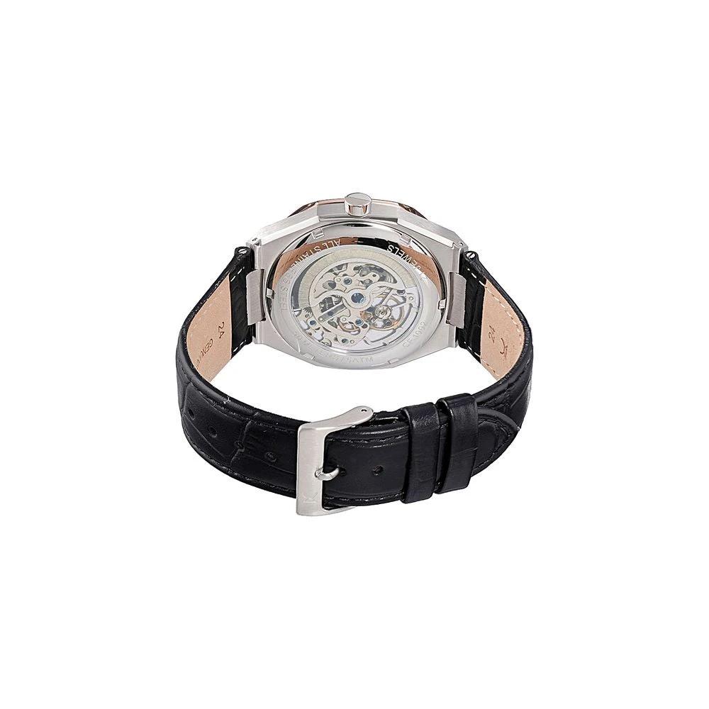 Pierre Cardin Schwarze Lederkleid-Uhr by Pierre Cardin