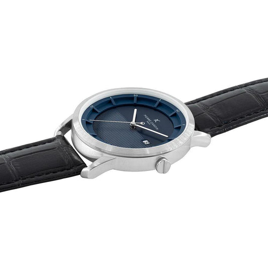 Pierre Cardin Schwarze Lederkleider-Uhr by Pierre Cardin