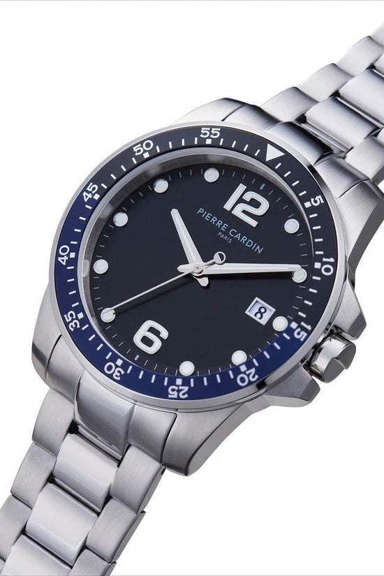 Pierre Cardin Graue Edelstahl-Kleideruhr by Pierre Cardin