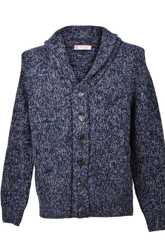 Brunello Cucinelli Cucinelli Blauer Wollcardigan by Brunello Cucinelli Cucinelli
