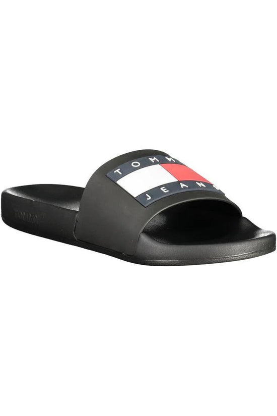 Tommy Hilfiger Schwarze Herren-Slipper aus Polyurethan by Tommy Hilfiger