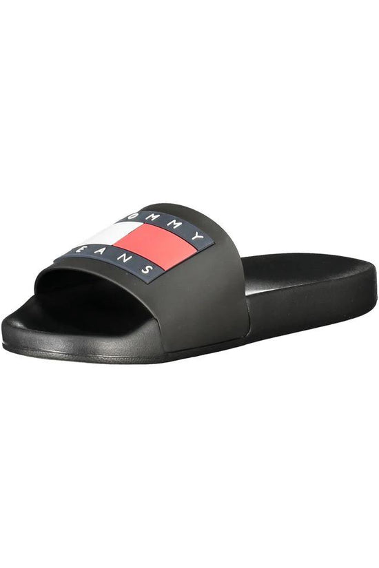 Tommy Hilfiger Schwarze Herren-Slipper aus Polyurethan by Tommy Hilfiger
